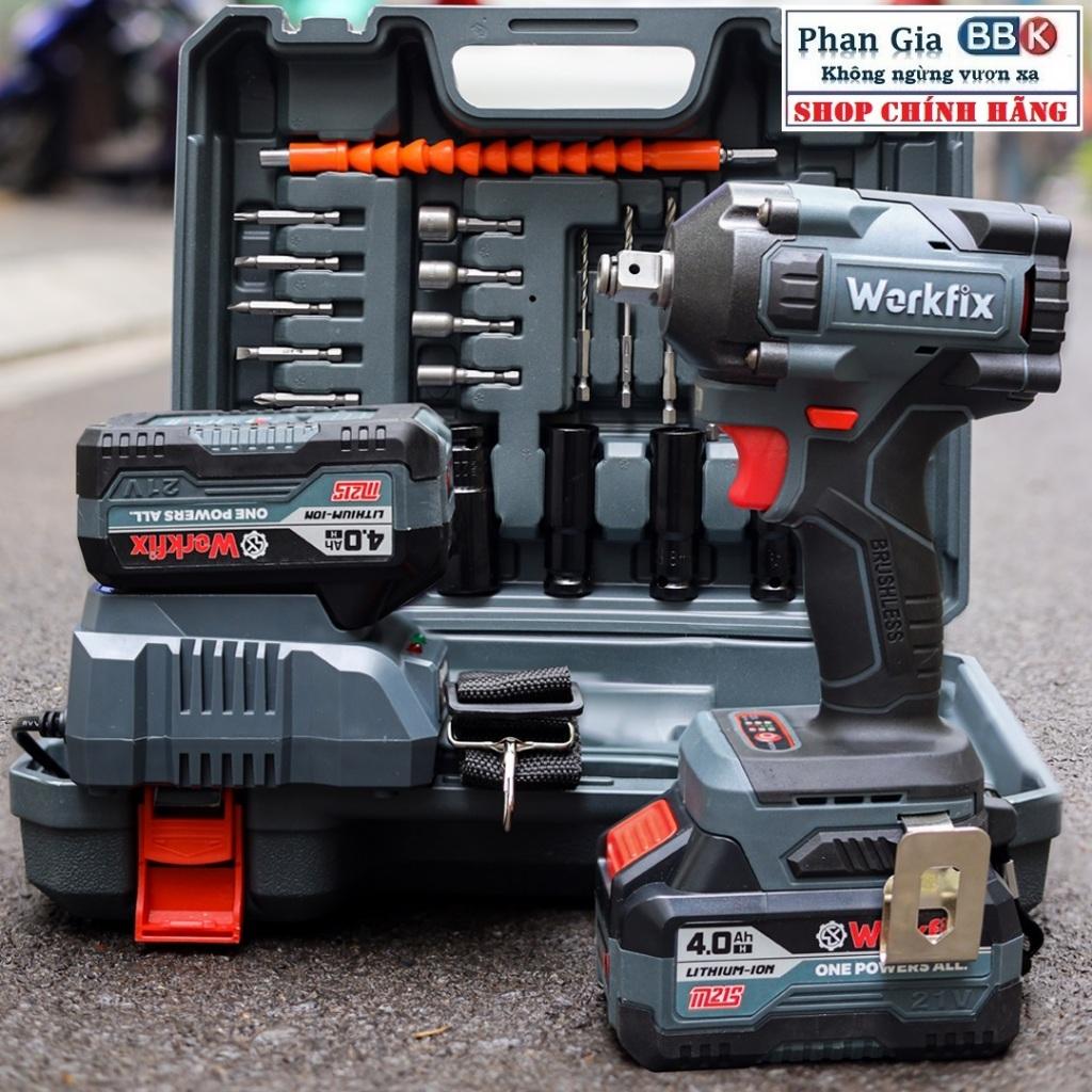 Máy siết bulong WORKFIX( WF-IW450N )đầu 2 trong 1 Lực siết 450Nm bảo hành chính hãƞg 12 tháng