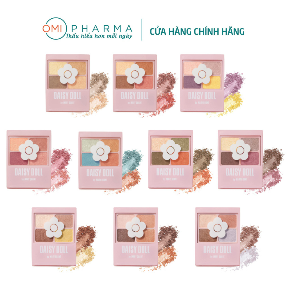 Bảng Phấn Mắt Daisy Doll Nhật Bản Siêu Bền Màu Với 4 Màu Trang Điểm Đa Chức Năng Phấn Má Hồng Phấn Bắt Sáng 5.1g