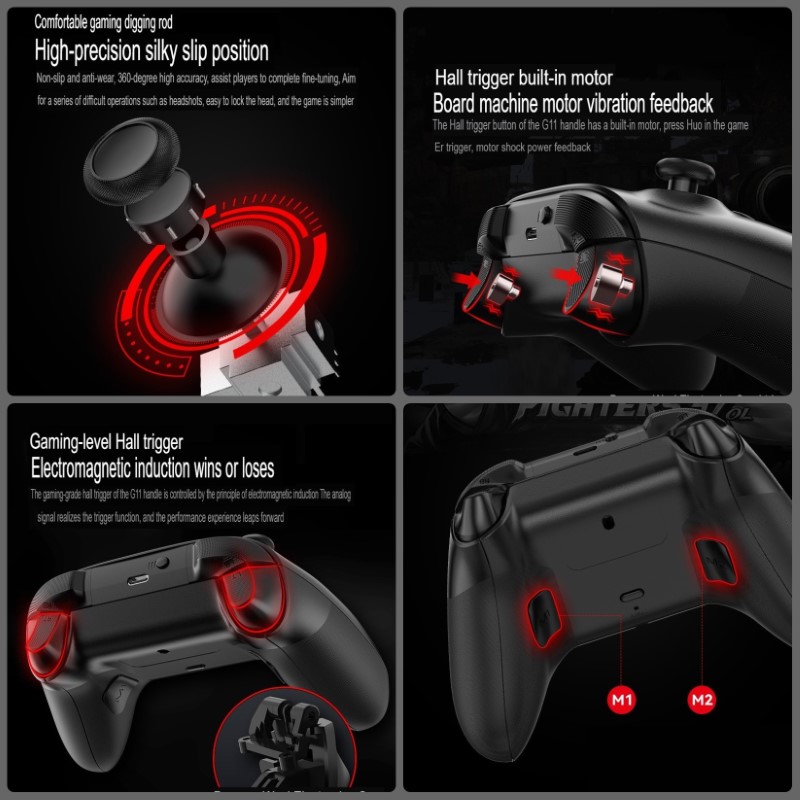 Gamepad tay game Không dây Bluetooth G11 Đa kết nối cho máy tính, laptop, smartphone, máy tính bảng, máy game