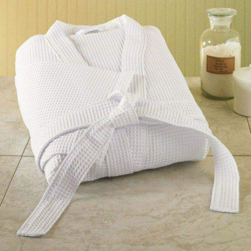 Combo Áo choàng tắm trắng nam nữ tổ ong 100% cotton có túi áo + 1 khăn ủ tóc ( giao màu ngẫu nhiên) cao cấp vải microfiber thấm hút siêu nhanh A, chuẩn khách sạn 5 sao