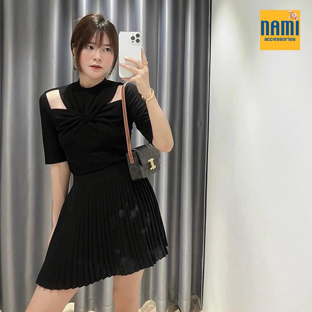 Áo xoắn ngực tay lỡ đơn giản nhẹ nhàng xinh xắn gợi cảm Nanami - ATNU049