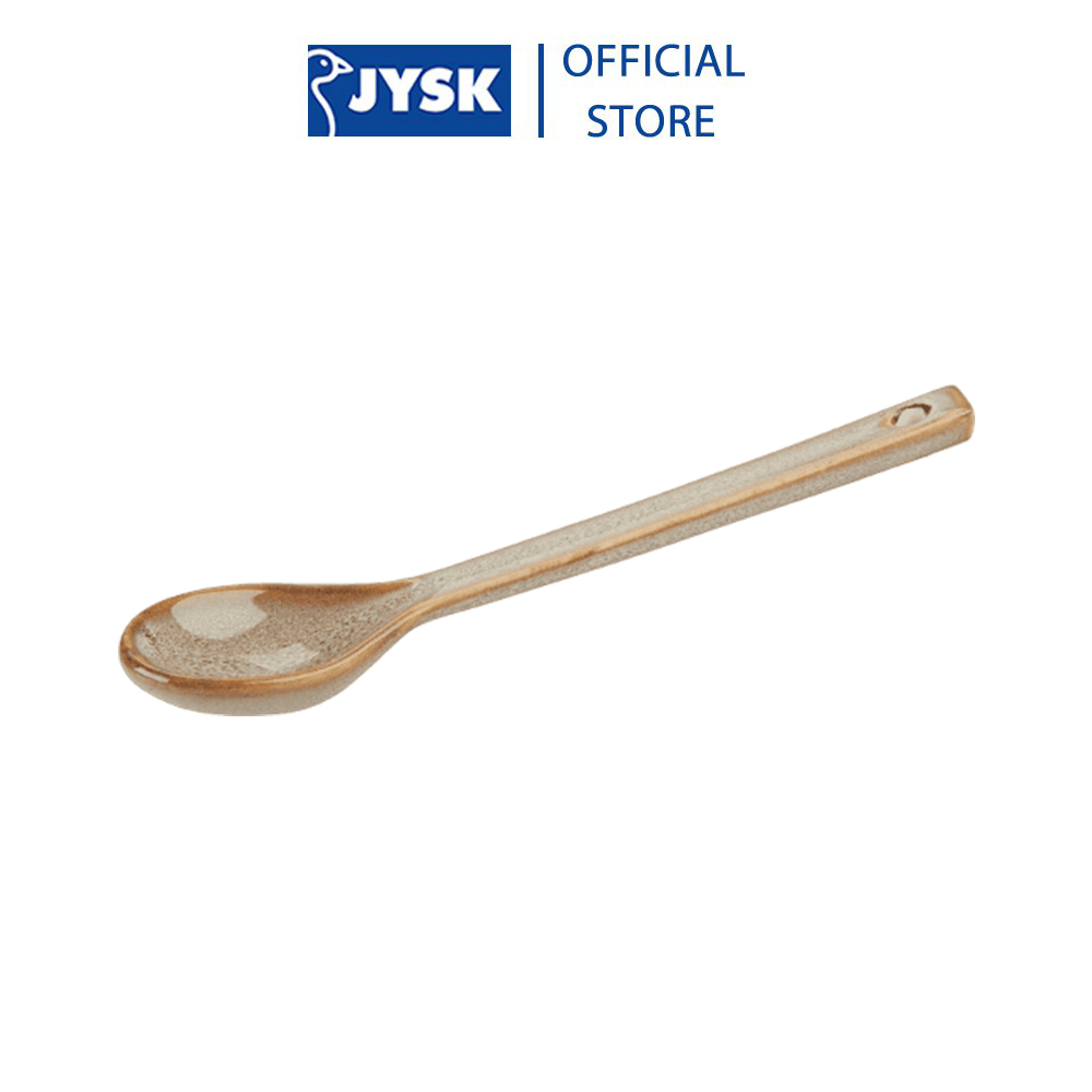 Thìa | JYSK Glen | gốm | nâu | bộ 2 chiếc | C15cm
