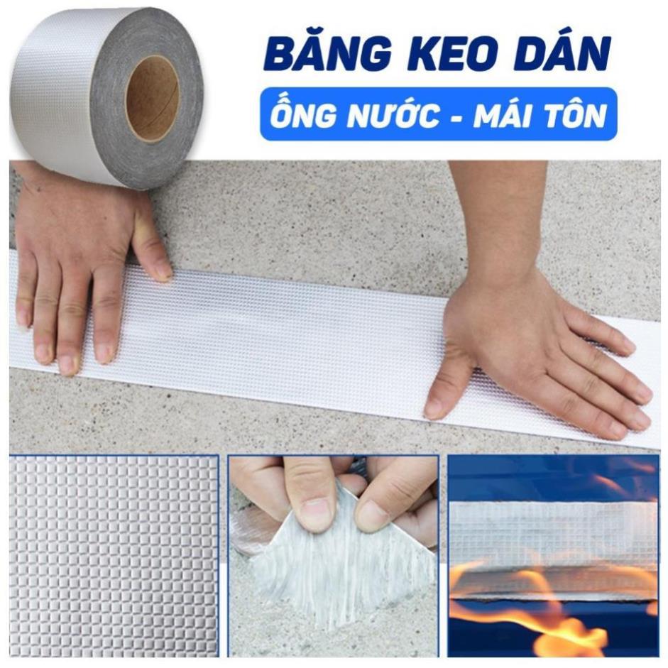 Cuộn 5 Mét Băng Keo Dán Rộng 5cm/10cm, Miếng Dán Siêu Dính, Miếng Chống Thấm Nước, Keo Chống Dột,Siêu Dính
