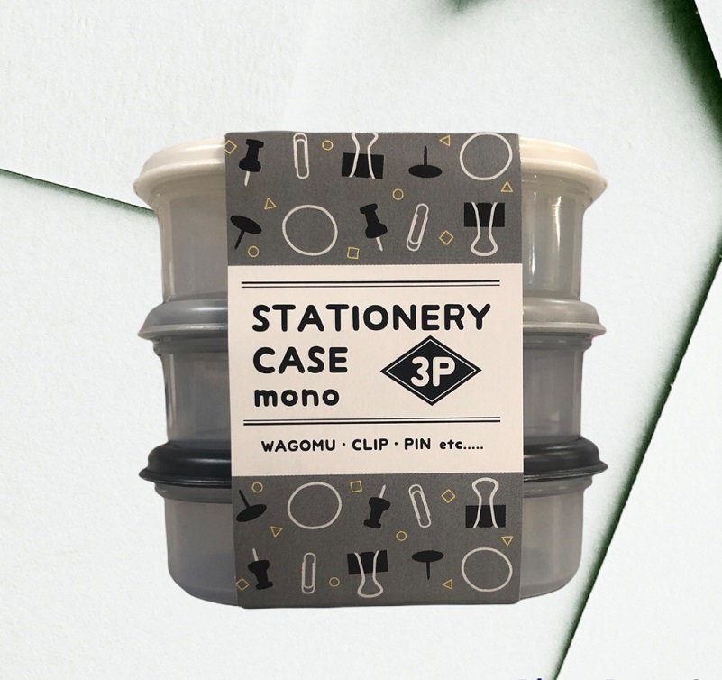 Set 03 hộp nhỏ nắp mềm Stationery Case Mono 80ml, nhà sản xuất Yamada Kagaku - nội địa Nhật Bản