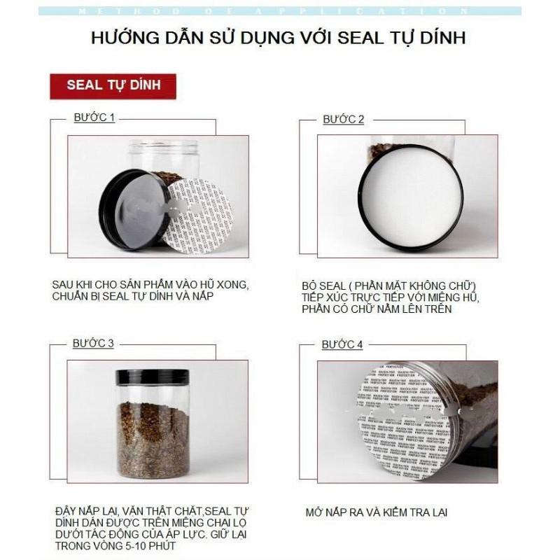 10 miếng seal tự dính dành cho hủ pet 350ml-500ml_800ml_1000ml _1200ml