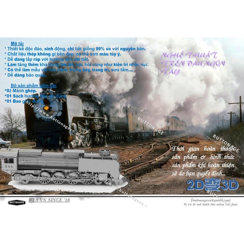 Mô Hình Lắp Ráp 3d Đầu tàu hơi nước UNION PACIFIC 844