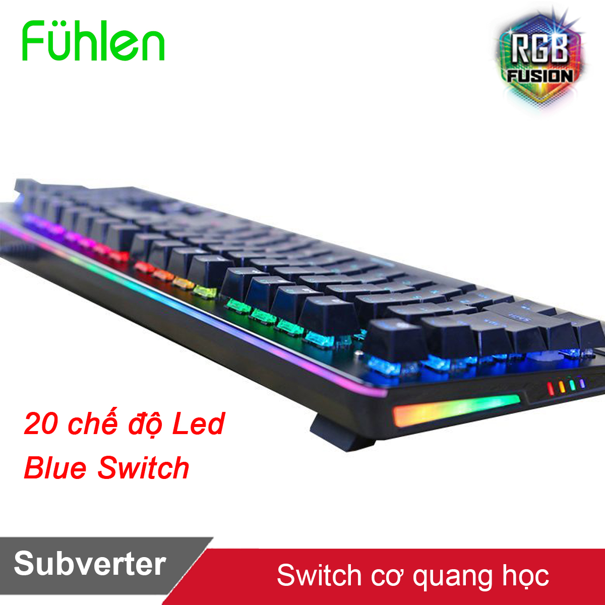 Bàn phím quang cơ có dây Fuhlen Subverter RGB - Hàng chính hãng