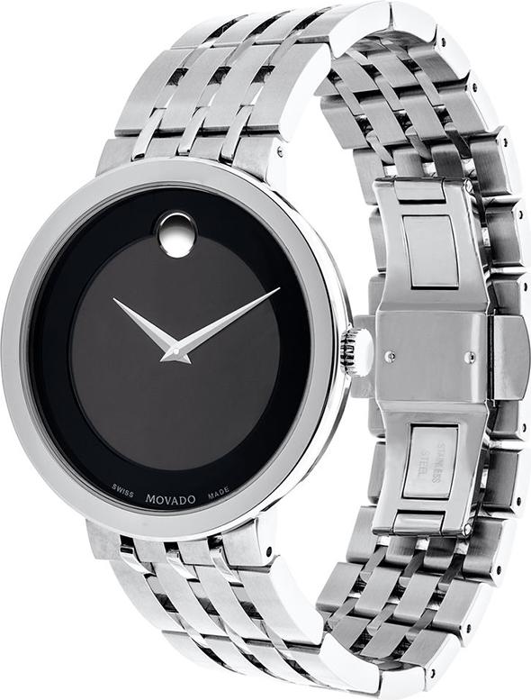 Đồng Hồ Nam Dây Kim Loại Movado 0607057 (39mm) - Mặt Đen