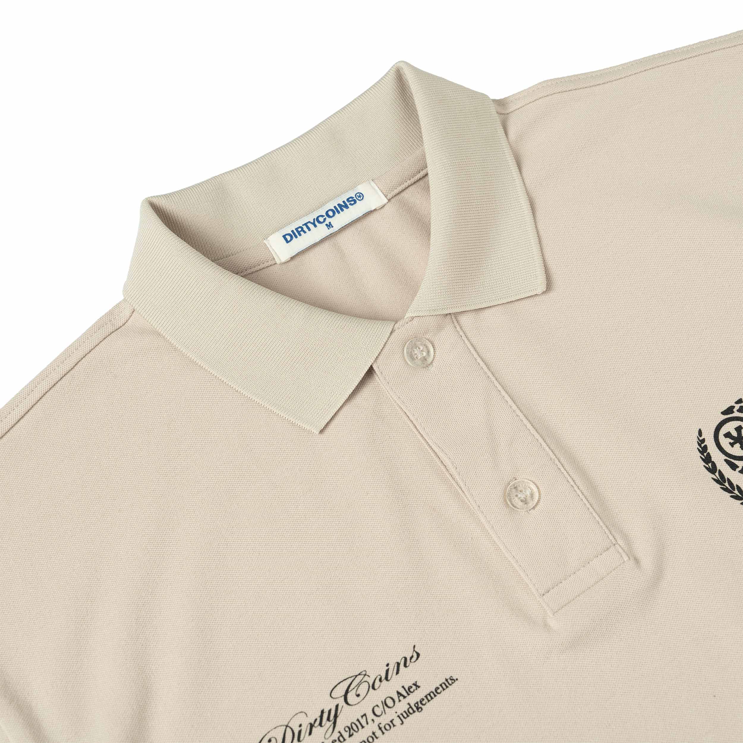 Áo Thun DirtyCoins Academy Regular Polo - Cream