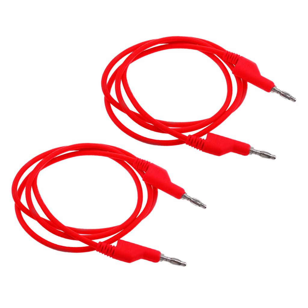 39 Inch Multimeter Test Lead Set - Soft Silicone Stackable Banana to Banana Plug Test Wire Cable Kit for Electrical Testing 1000V/15A