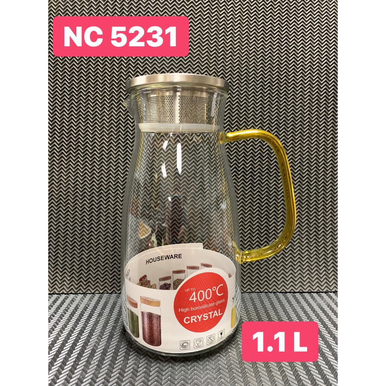 Bình đựng nước thủy tinh cao cấp chịu nhiệt ( Giao ngẫu nhiên ) - ANTH675