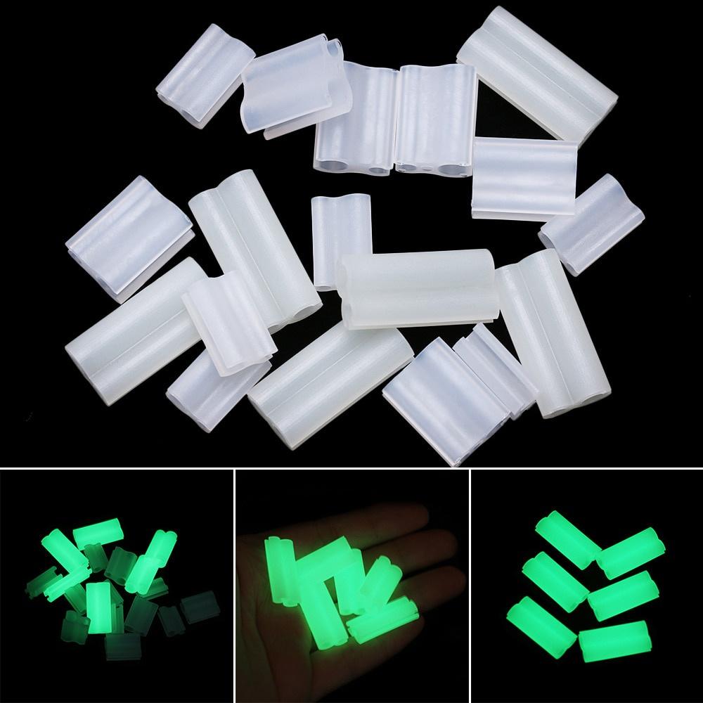 6 Pcs Useful Fluorescent Night Fishing Rod Tip Light Holder Clip Used On Feeder Light Chemical Stick Fishing Glow Stick Clip