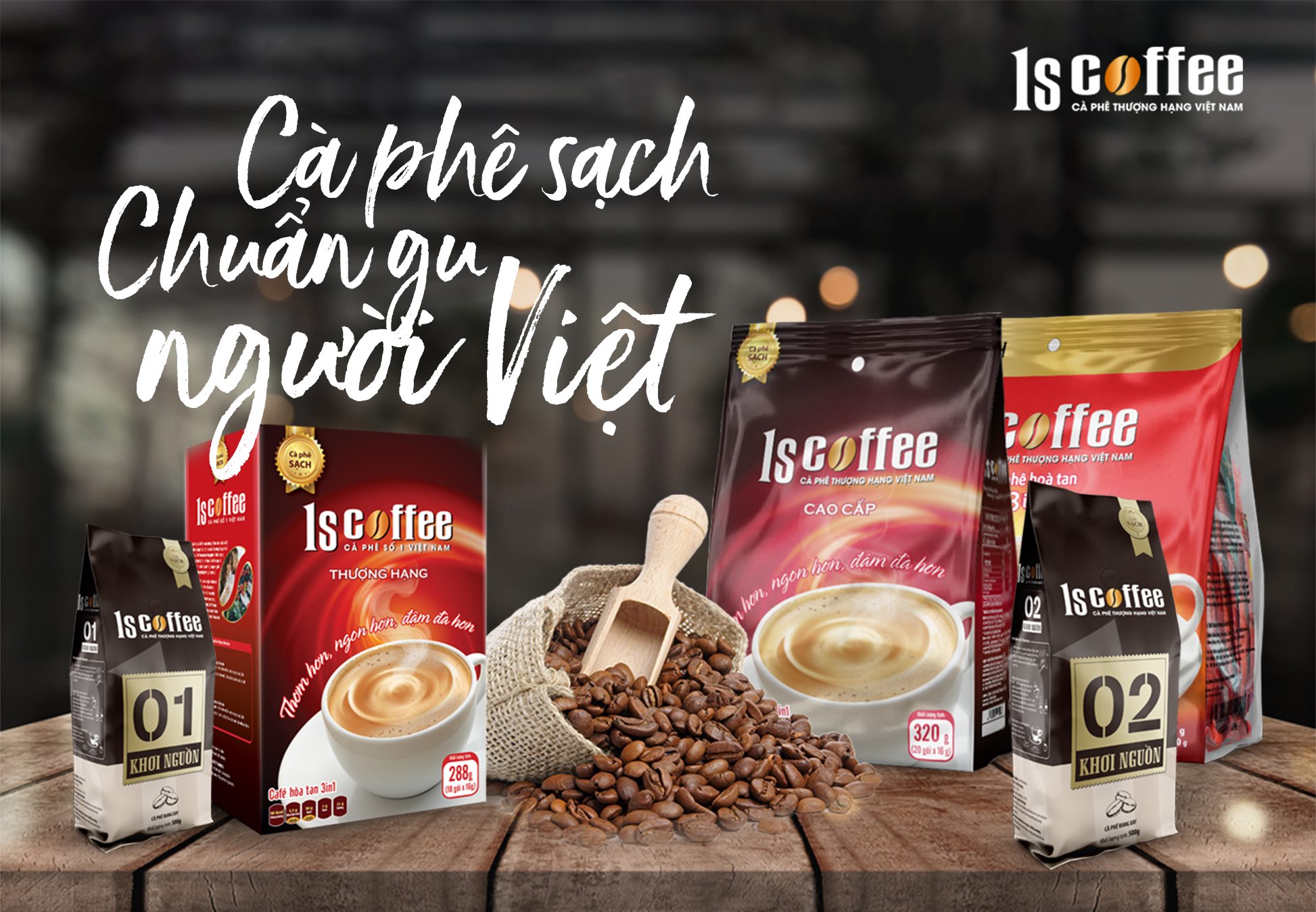 Cà Phê Hòa Tan 3in1 1s Coffee Hương Thơm Đậm Đà, Chuẩn Vị, Đúng Gu (20 gói x 17g)