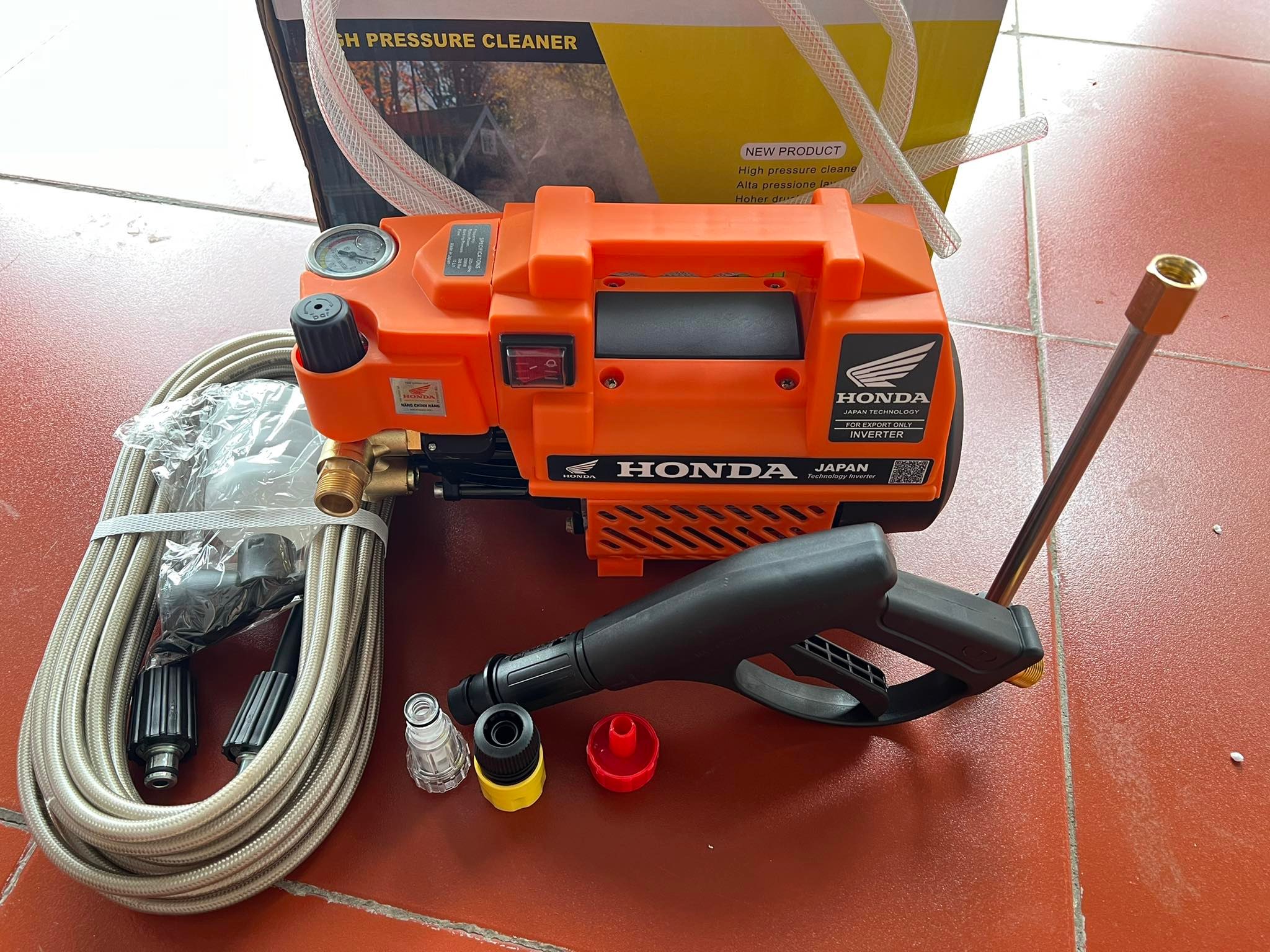 Máy rửa xe HONDA 3500w Loại Có Chỉnh Áp, Model 2021.Đảm bảo 100% lõi đồng