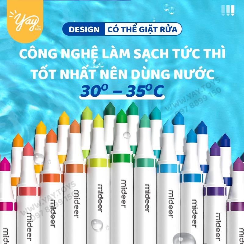 Bút Lông Màu Nguyên Liệu An Toàn Dễ Dàng Tẩy Rửa Mideer - washable marker mideer