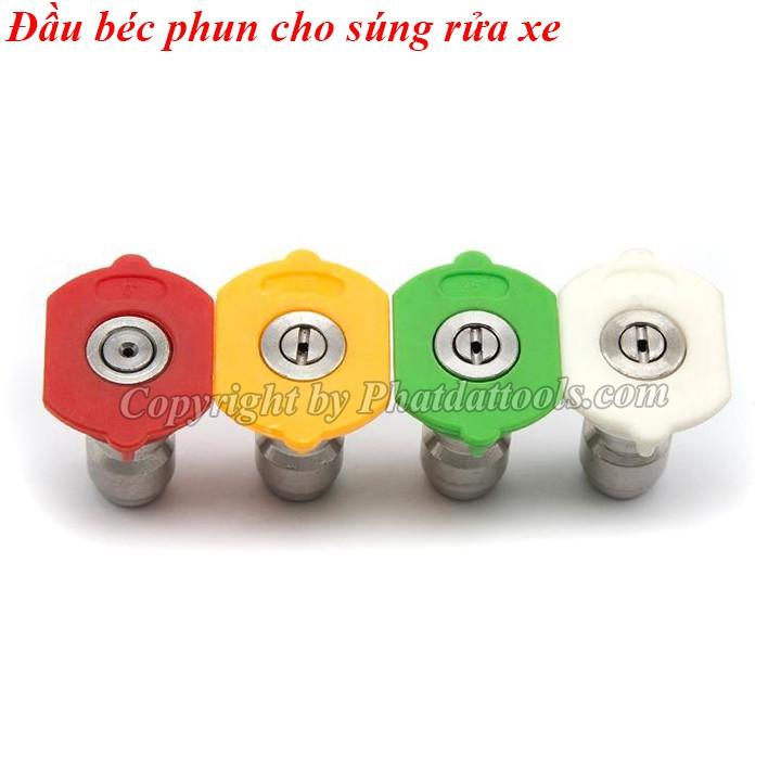 Bộ 4 béc xịt rửa xe chỉnh tia tháo lắp nhanh