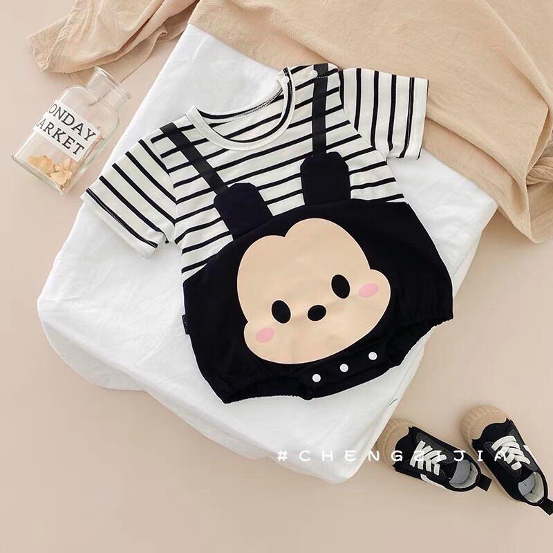 Bodysuit Cho Bé Trai Bé Gái Mẫu Body Chip Hè Sơ Sinh Vải Cotton Mềm Mịn Dễ Thương.