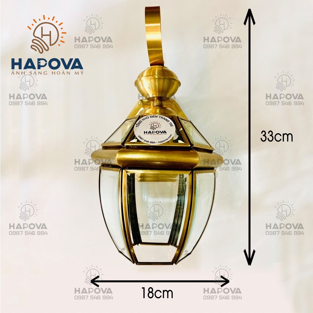 Đèn treo tường, đèn gắn tường cao cấp bằng Đồng HAPOVA LEONA 1002