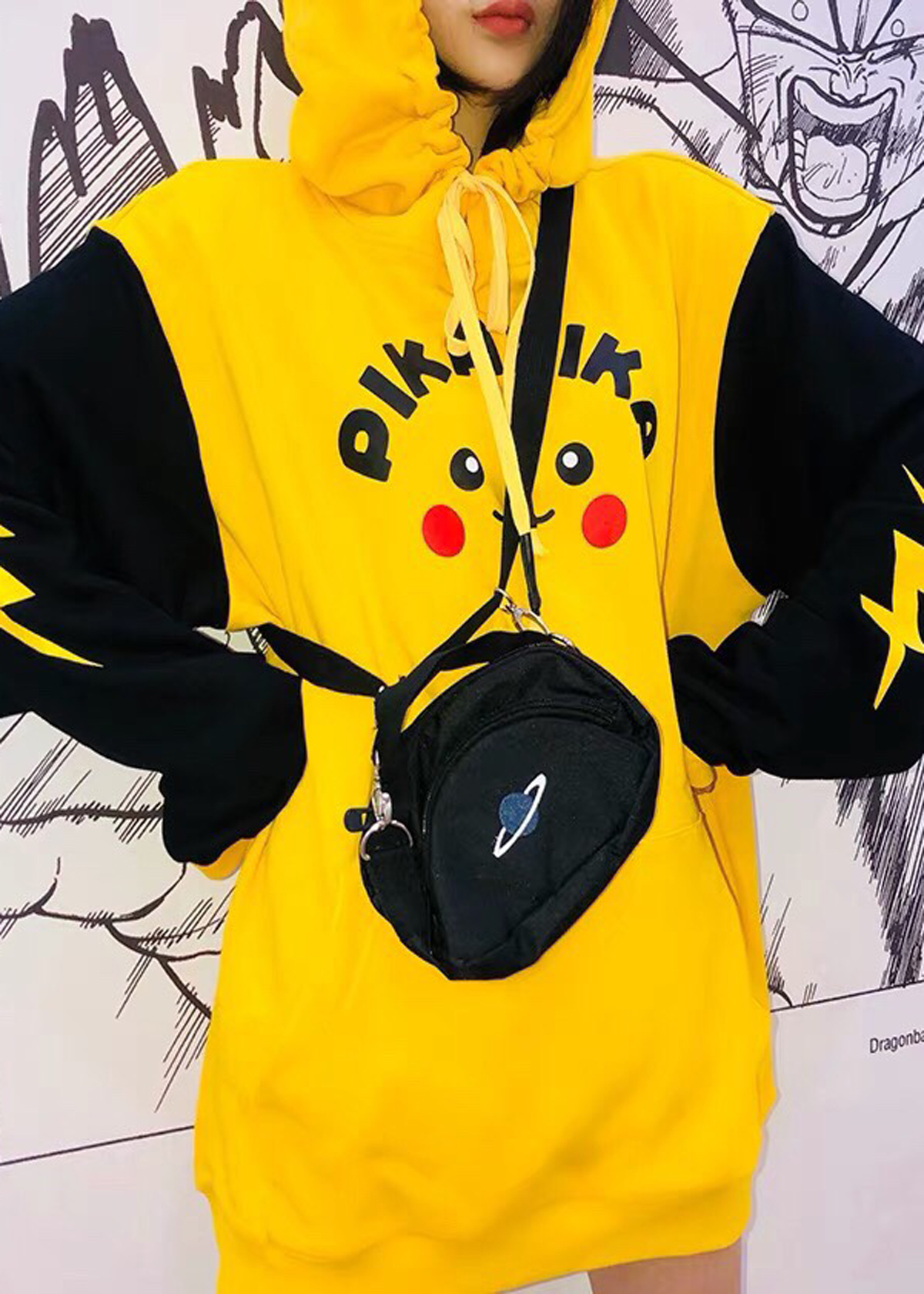 Áo Khoác Hoodie Trùm Đầu Pikachu PCLZB34