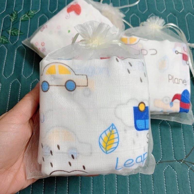 Túi 10 khăn sữa Sợi tre cho bé