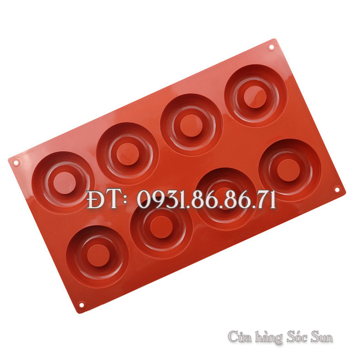 Khuôn silicon 8 bánh Donut – Mã số 1444