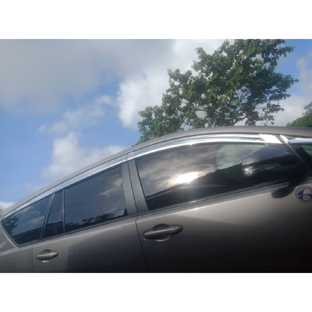 Vè che mưa mạ crom xe Toyota Innova 2017- 2022- Bộ 8 miếng- Hàng chuẩn Hàn Quốc siêu đẹp