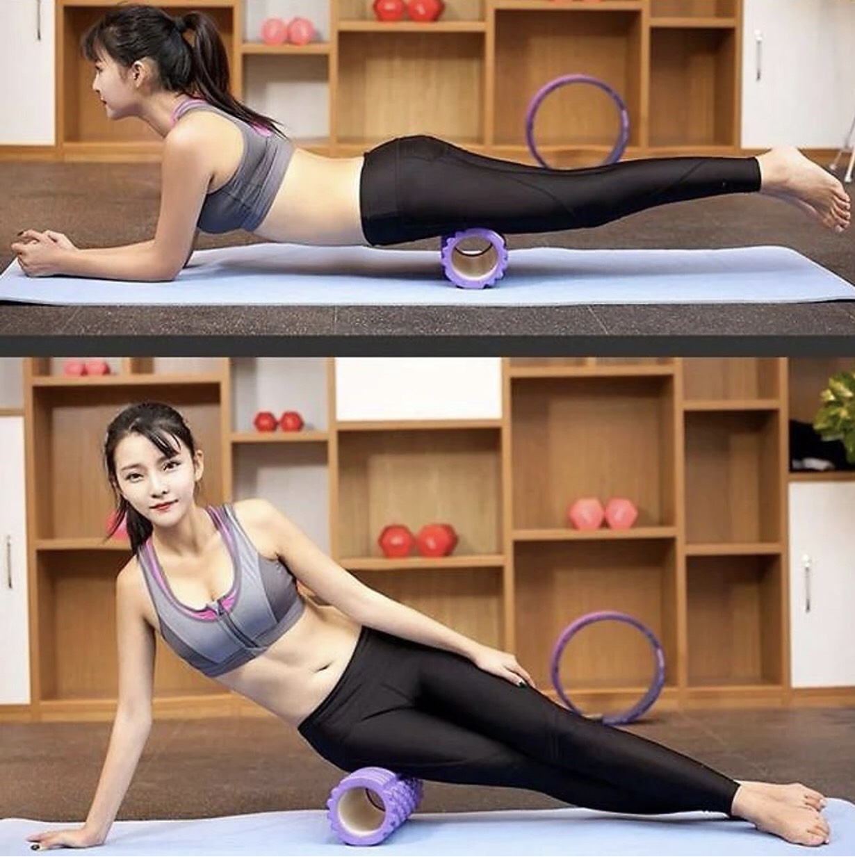 Con Lăn Foam Roller Massage Gai 33cm - Ống Lăn Dãn Cơ Tập Gym, Yoga, Thể Hình