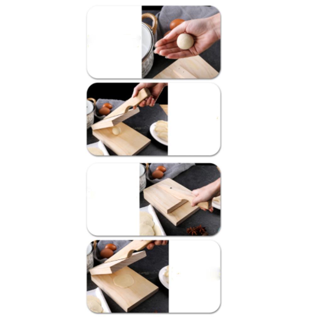 Wooden  Press Dumpling Skin Presser  Pastry Maker Pressing Tool