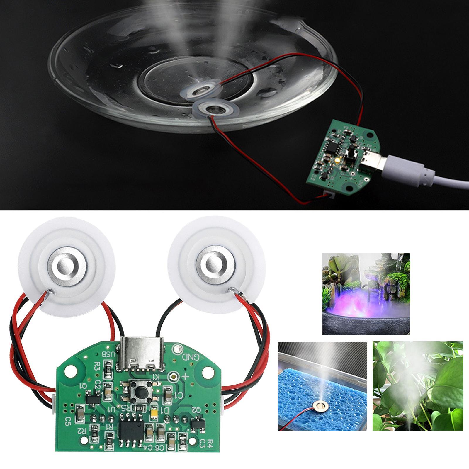 USB Mist Humidifier Experimental Equipment Module Plate DIY 2 Spray Head Large Fog