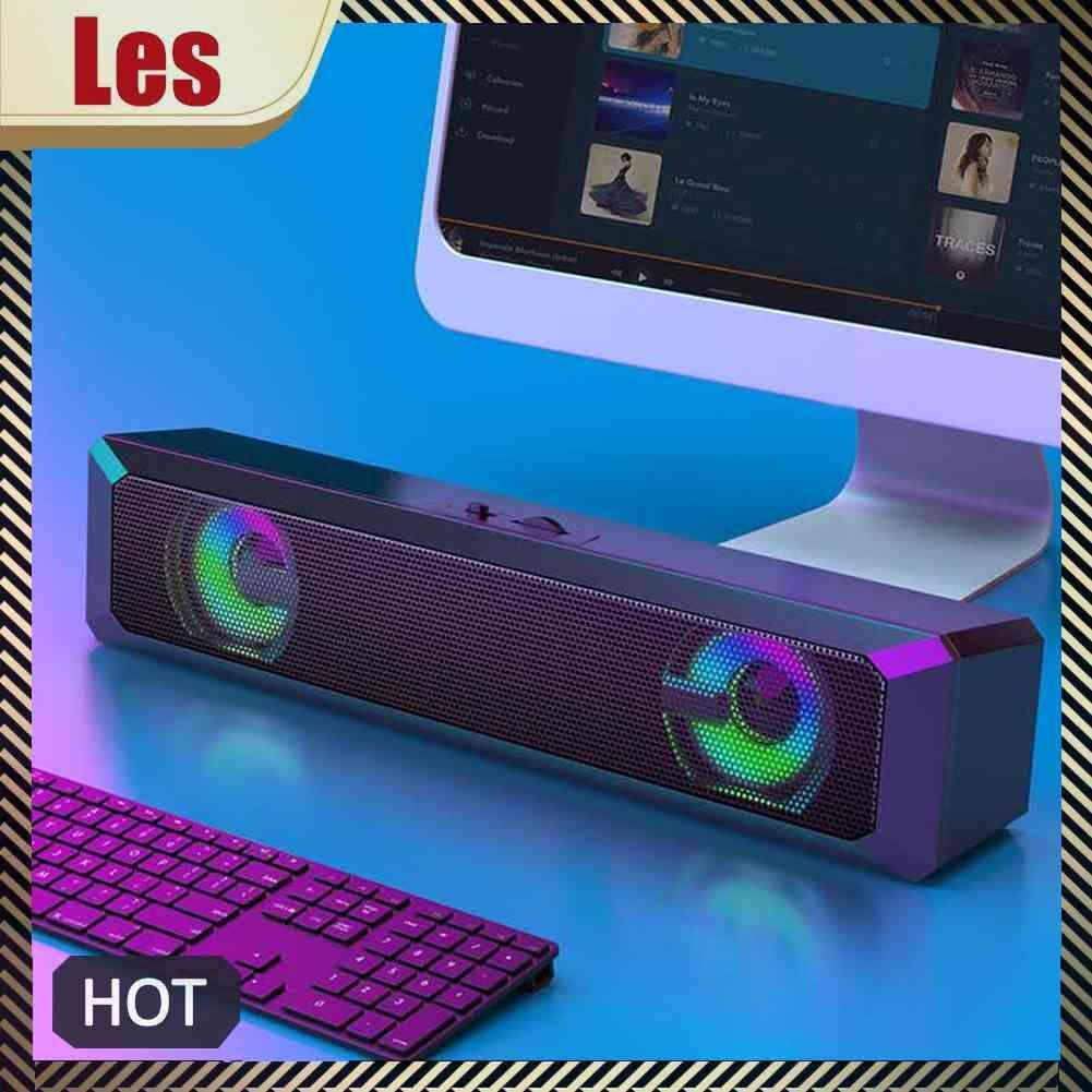 Loa Nghe Nhạc A4 6W RGB Cổng USB Có Dây Cho PC / TV
