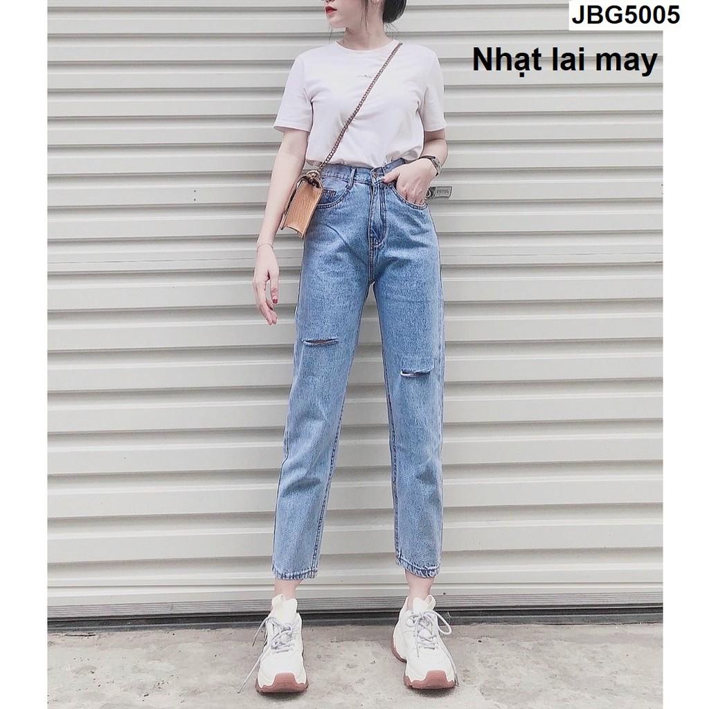 Quần jean baggy rách gối JBG5004