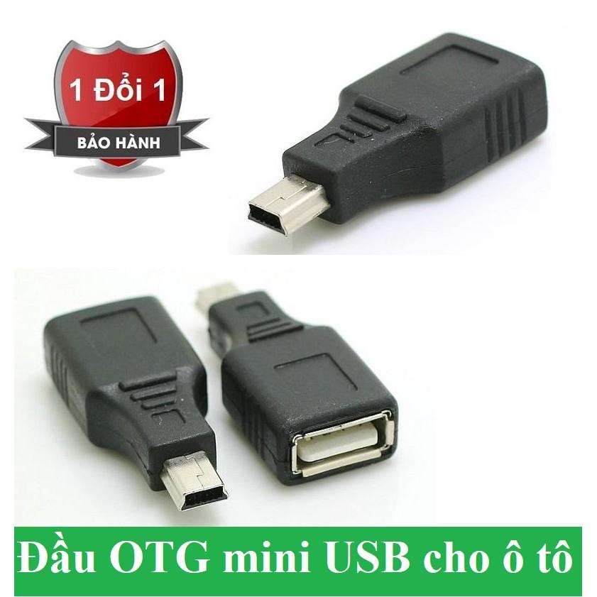 Đầu OTG mini USB cho ô tô kết nối USB ca nhạc