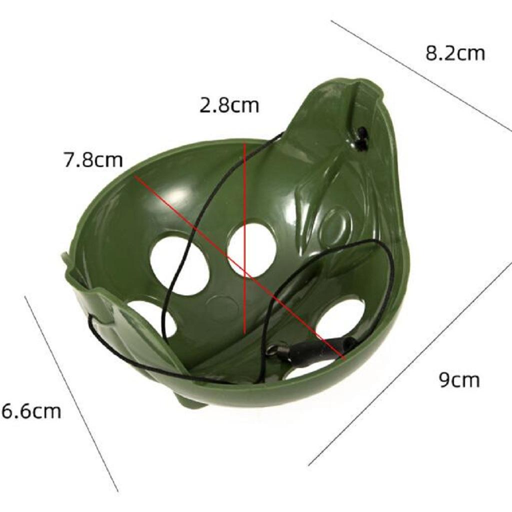 Plastic Carp Fishing Feeder Bait Cage Fishing Lure Holder Basket Trap Green