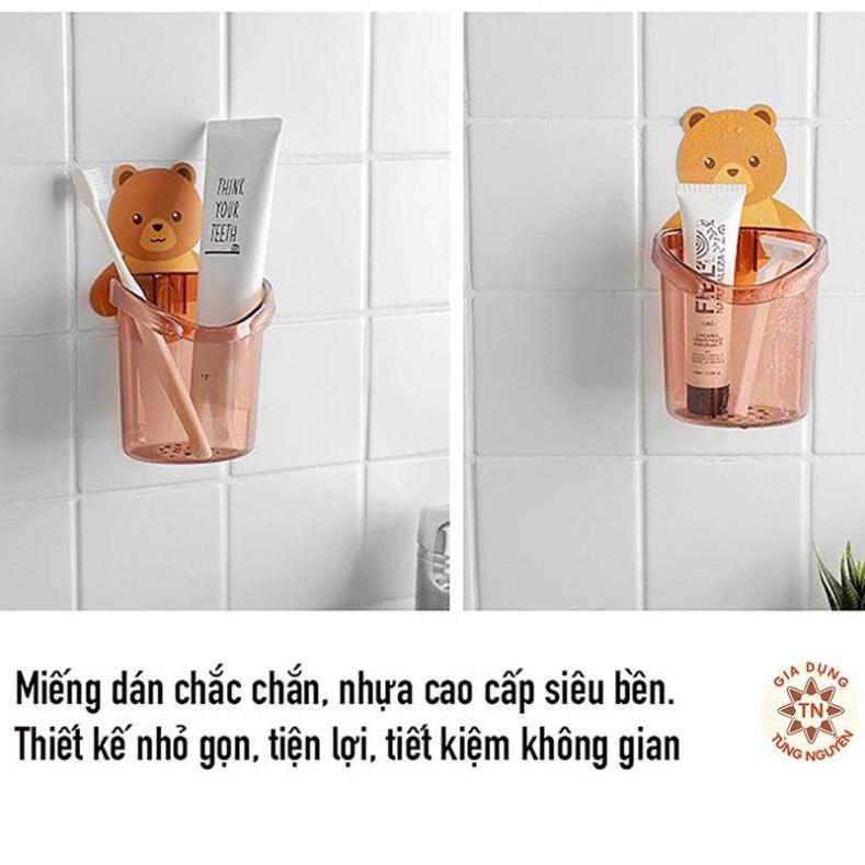 Cốc đựng đồ, đựng bàn chải đánh răng đa năng hình gấu GDTA