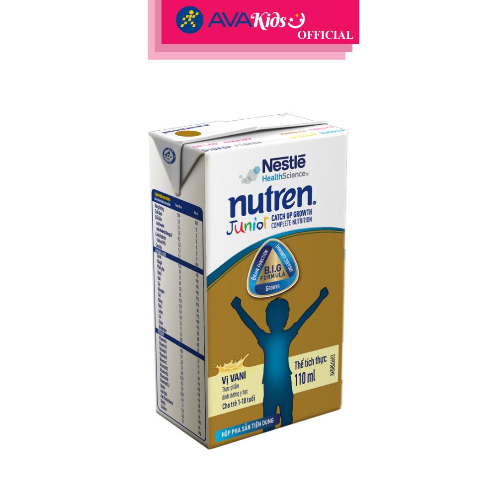 Thùng 36 hộp sữa pha sẵn Nutren Junior hương vani 110 ml (1 - 10 tuổi)