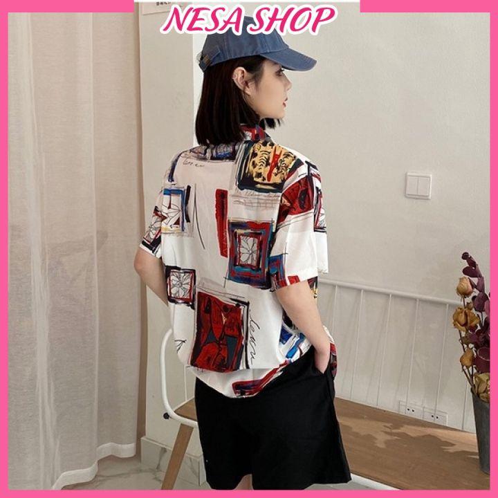 Áo sơ mi unisex, dáng ulzzang mặc cặp, nhóm, chất liệu Đũi trơn mềm mát, áo form rộng tay lỡ cổ bẻ, in 3D-HÌNH Ô TRANH