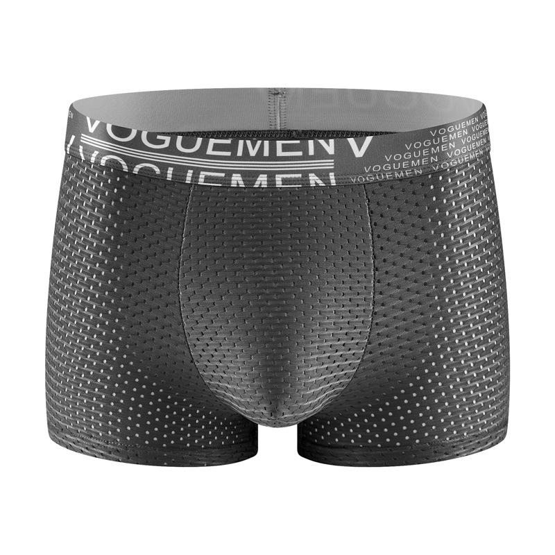 Quần lót nam, quần sịp đùi Boxer Lụa Lưới TOBA Boutique cao cấp siêu mát, thoáng khí mềm mịn rất thoải mái TBLL02