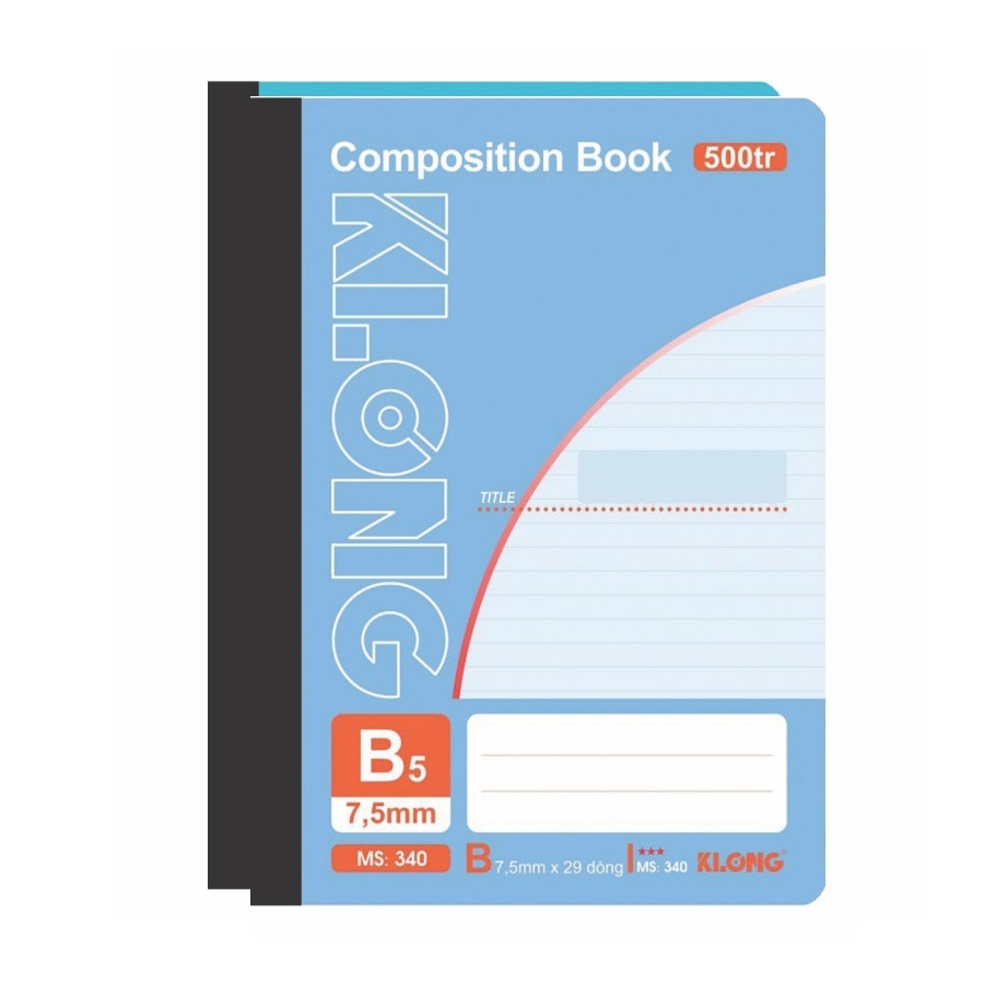 Lốc sổ kẻ ngang may dán gáy Composition book B5 Klong 318 / 322 / 335 / 336 / 337 / 340