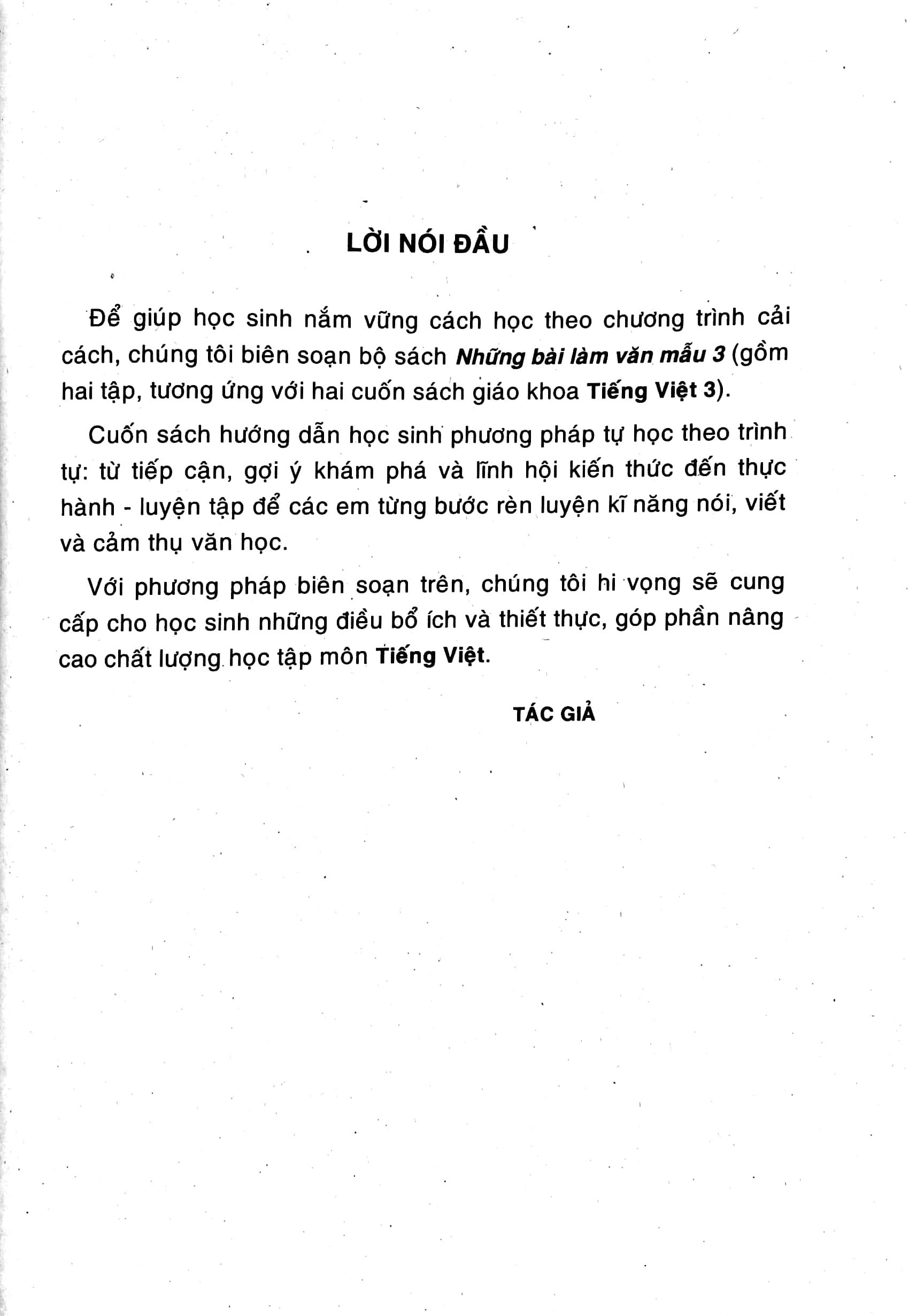 Những Bài Làm Văn Mẫu 3 - Tập 2