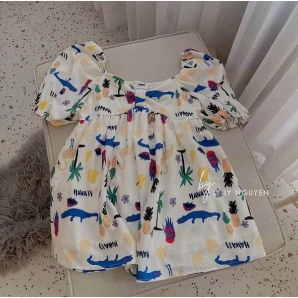 Đầm babydoll họa tiết hoạt hình