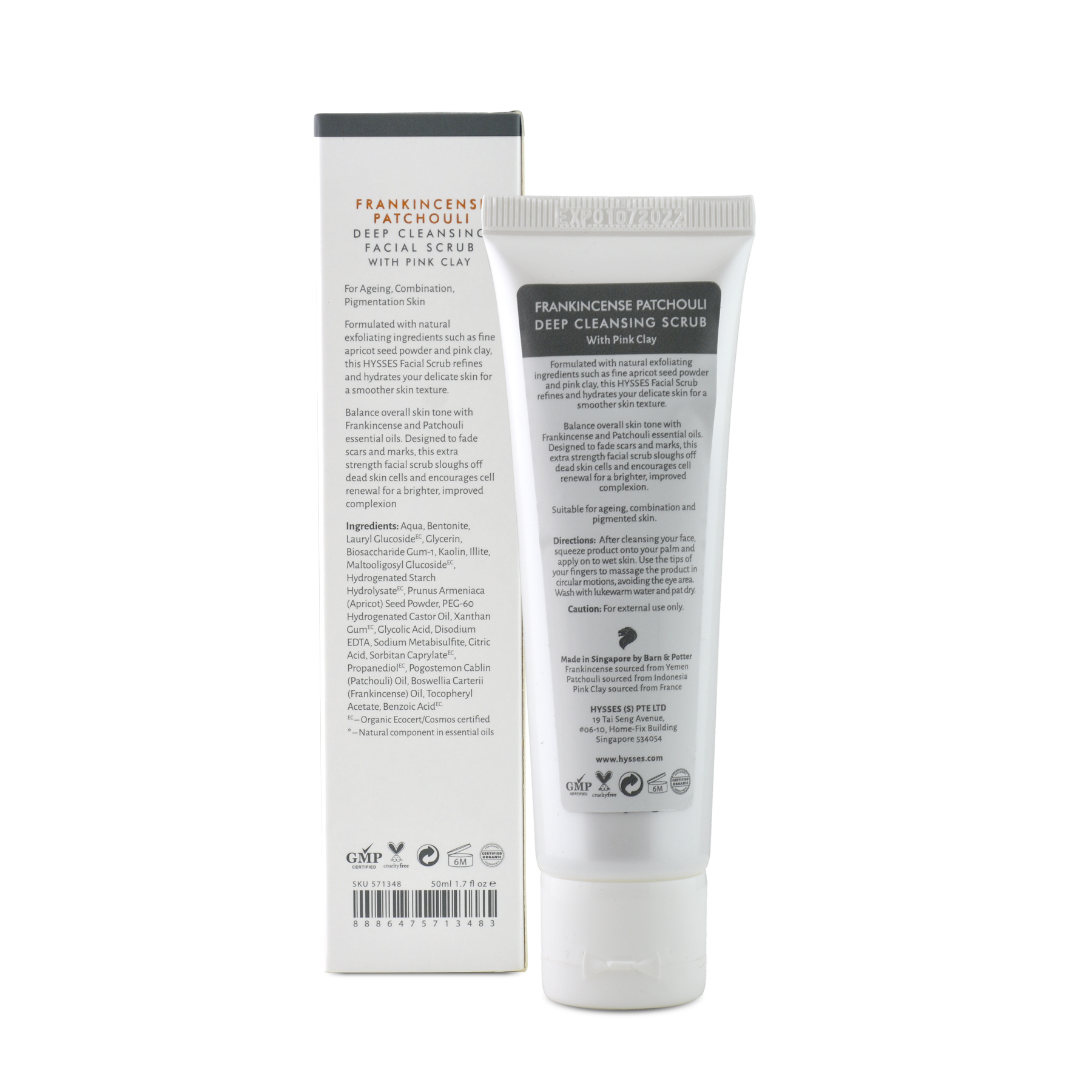 Gel Tẩy Tế Bào Chết Cao Cấp Hysses Deep Cleansing Scrub Giảm Tình Trạng Viêm, Làm Mờ Nếp Nhăn, Sẹo, Vết Thâm Và Cải Thiện Độ Đàn Hồi Da Với Tinh Dầu Trầm Hương - Hoắc Hương Hữu Cơ Tự Nhiên