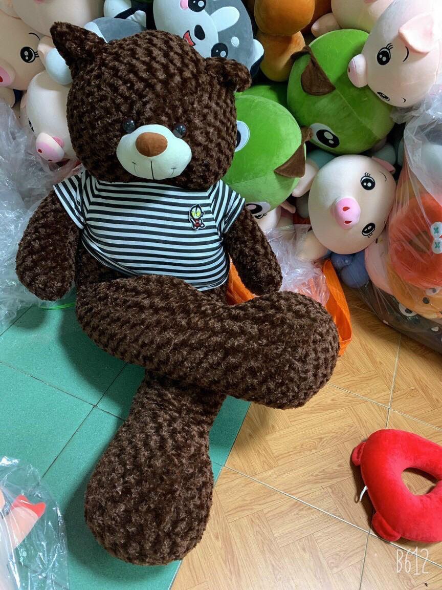 Gấu bông Teddy ̀  ̂́, gối ôm hình thú nhồi bông siêu to khổng lồ 1m8/1m5/1m3/1m1/90cm