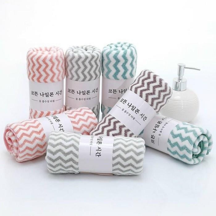 Set 5 khăn đa năng kẻ sọc Hàn Quốc