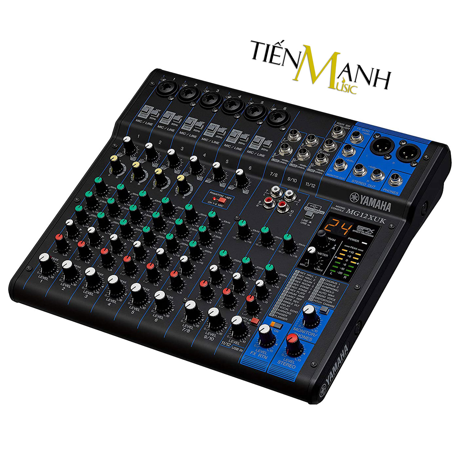 Yamaha MG12XUK Soundcard kiêm Bàn Trộn Mixer Interface Compact Stereo Mixing Console Phòng Thu Studio Mix MG12 Hàng Chính Hãng - Kèm Móng Gẩy DreamMaker