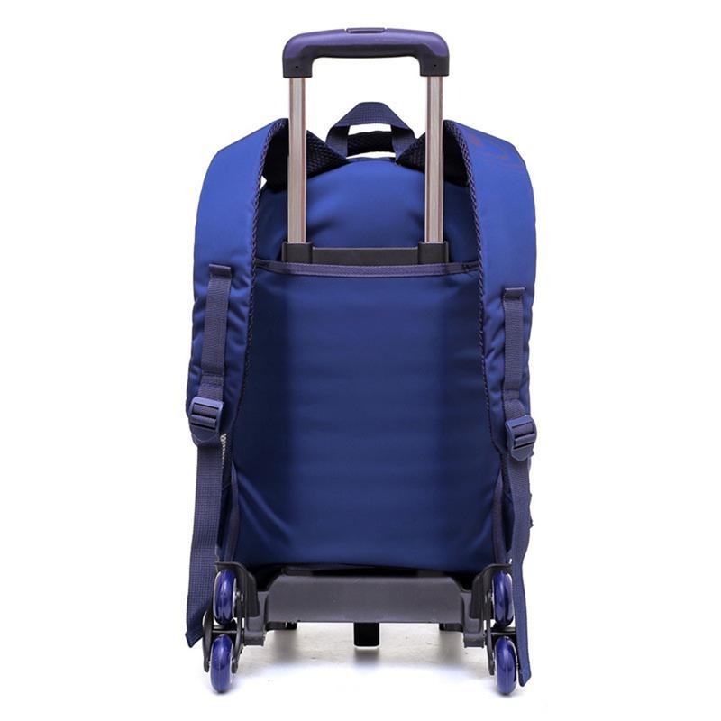 Bé Trai Bé Gái Xe Đẩy Schoolbag Hành Lý Túi Sách Chống Thấm Nước Có Thể Tháo Rời Trẻ Em Học Túi Với 2/6 Bánh Xe Cầu Thang Trẻ Em Túi