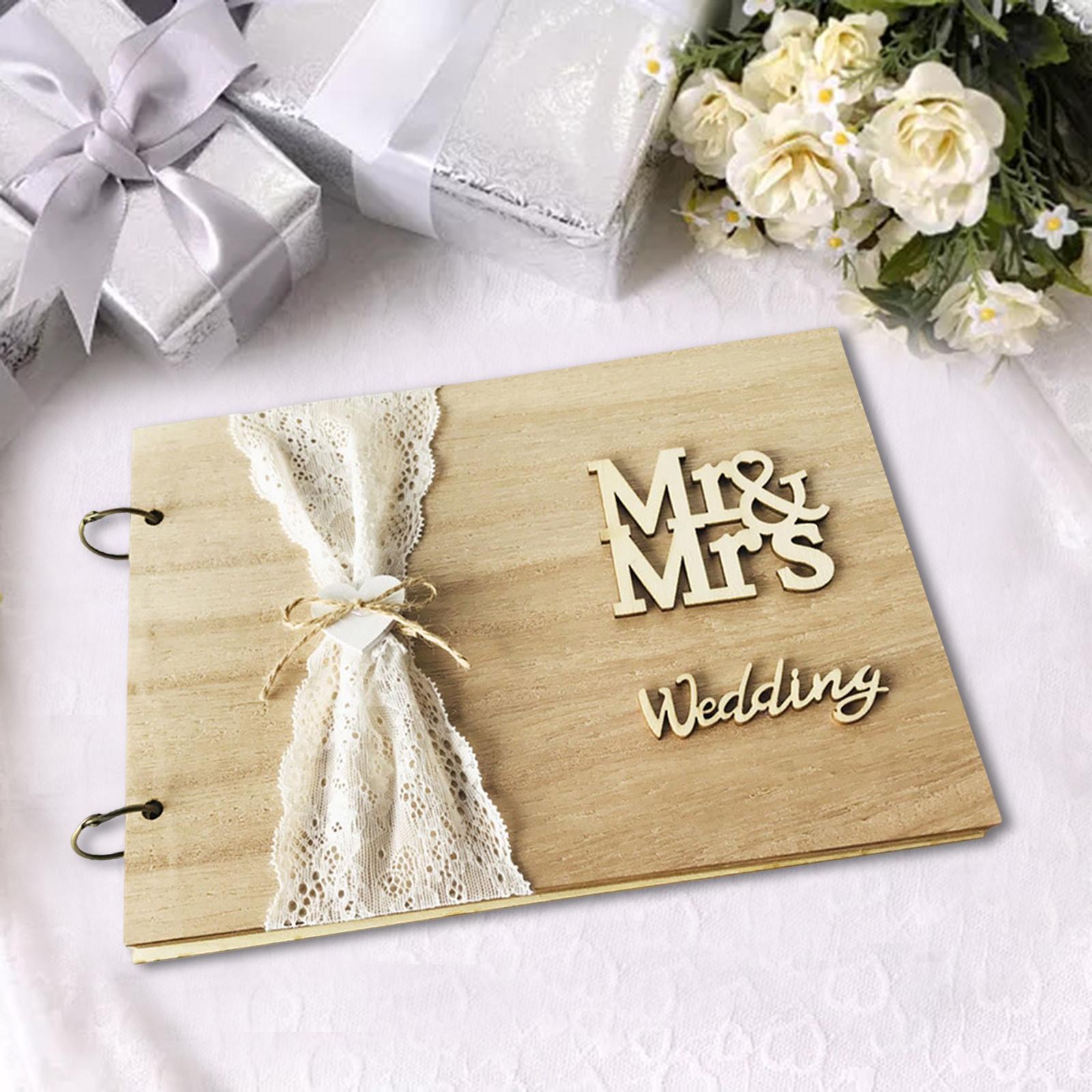 Wood Wedding Guest Book DIY Handmade for Party Wedding Ornaments