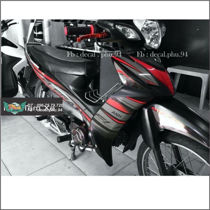 Tem Elegant đỏ đen nhám rời