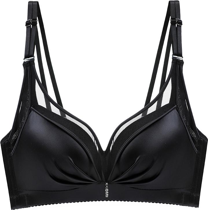 Áo lót cao cấp satin không gọng đệm dày dây đôi