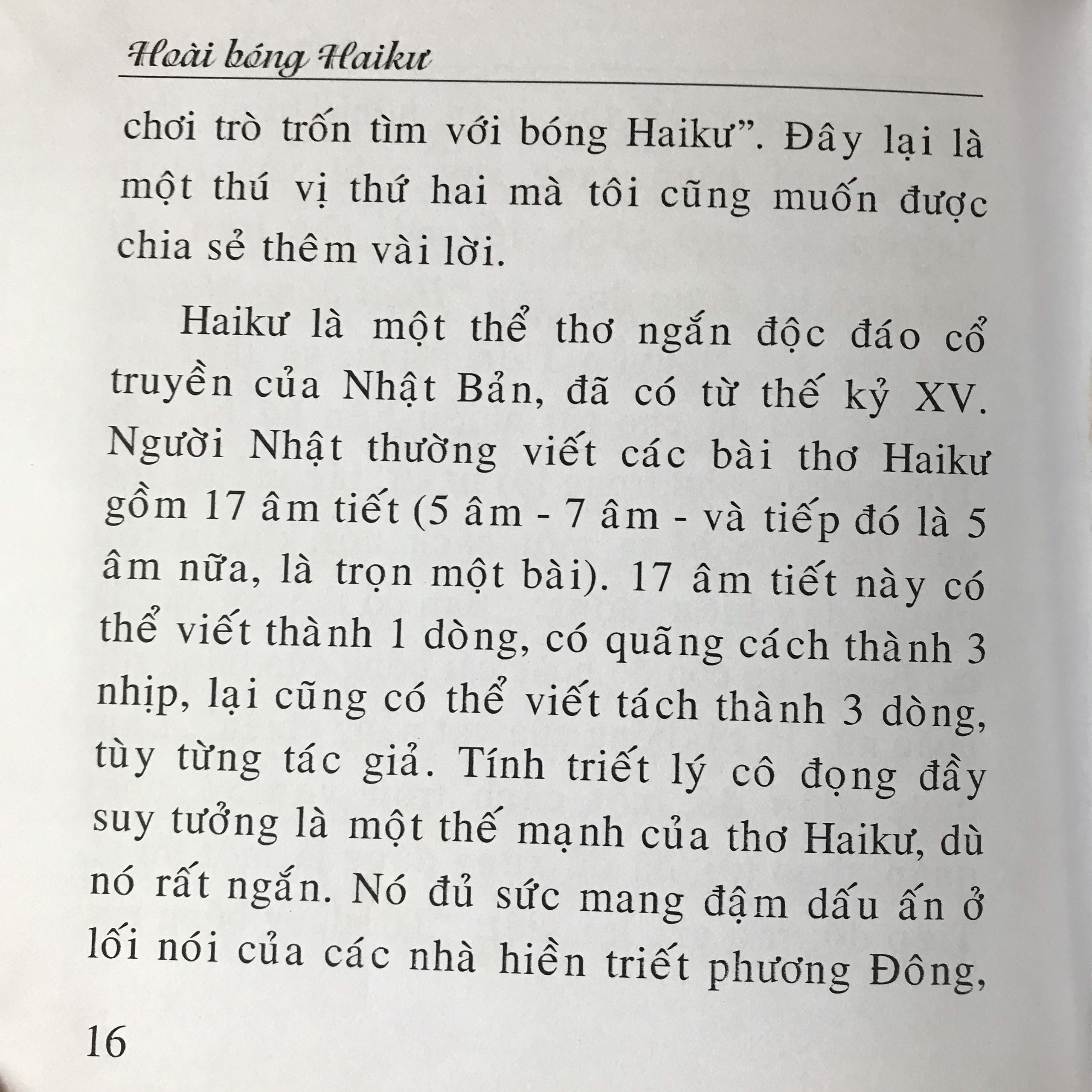 Hoài Bóng Haiku - thơ cổ Nhật Bản của Nguyễn Tiến Minh