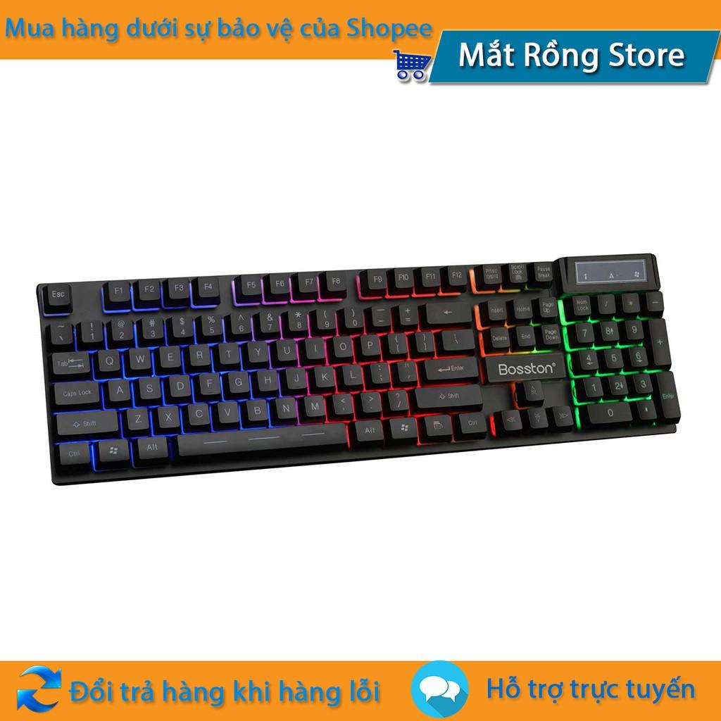 Bàn phím giả cơ đỉnh cao Bosston 803 chuyên game đèn led tắt mở - Hàng Chính Hãng